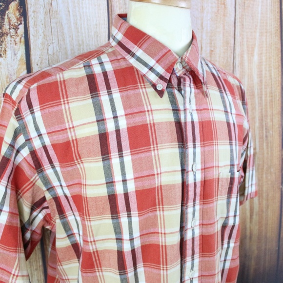 Pendleton Men's Seaside Shirt Orange Plaid - Picture 6 of 7